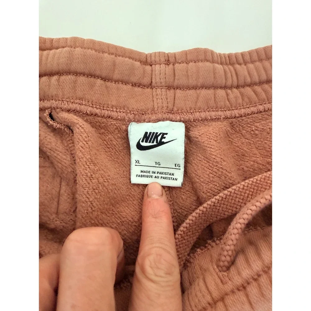 Nike Mens FJoggers Sweatpants XL Rust Brown Embroidered Swoosh Logo